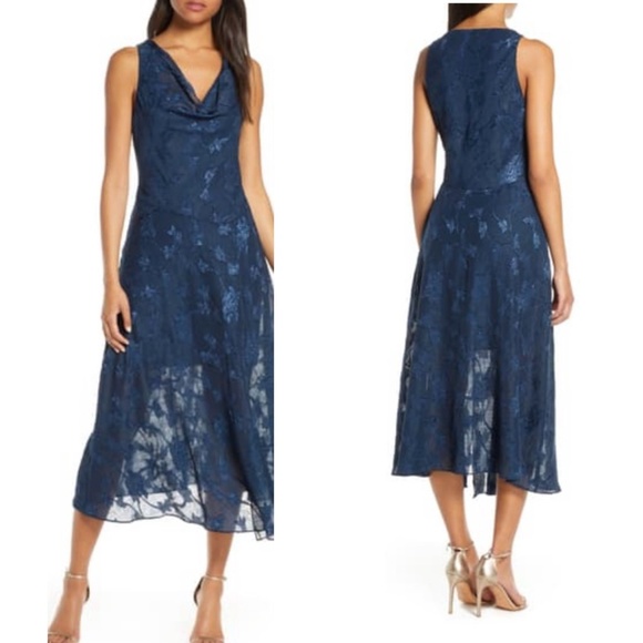 Eliza J Floral Cowl Neck Sleeveless Midi dress 14